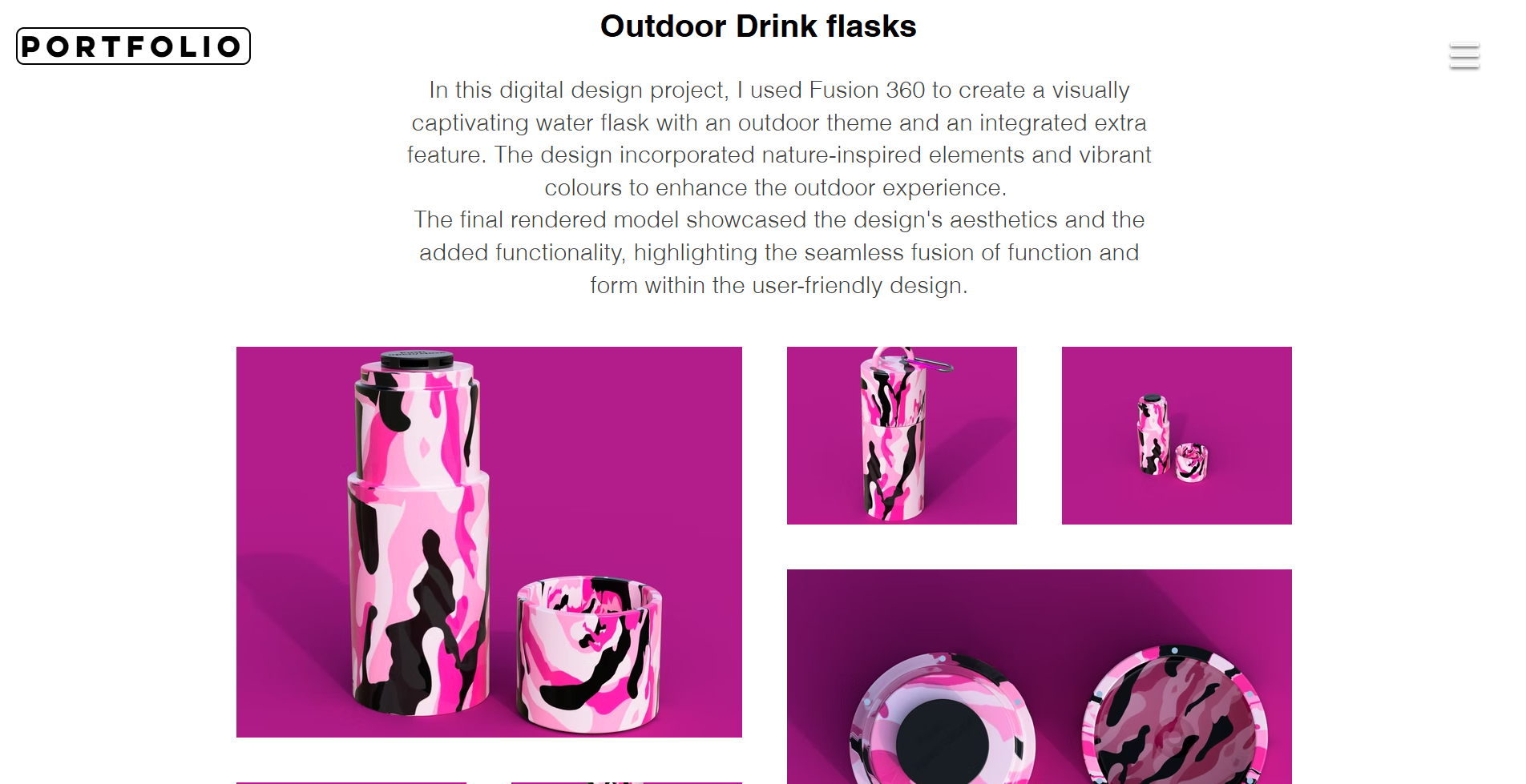 Outdoor drinking flask — camo design